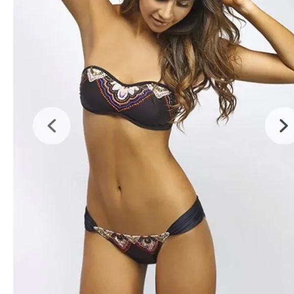 Pilyq San Sebastián Black Bikini with Vibrant Embroidery - Picture 11 of 16